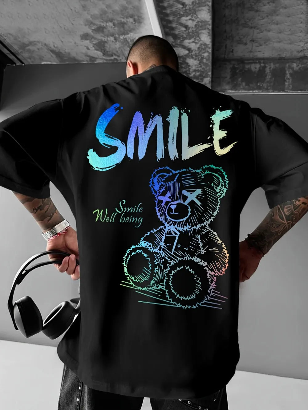 Men T-Shirt "Smile Well Being Teddy Bear"