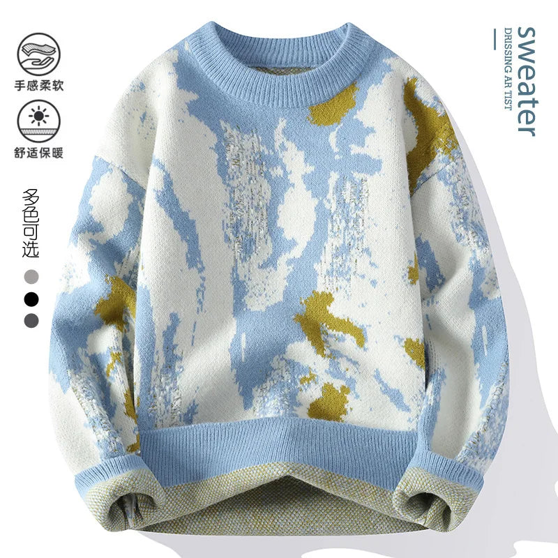Men Sweater "Autumn and winter Men's Fashion casual Round Neck"