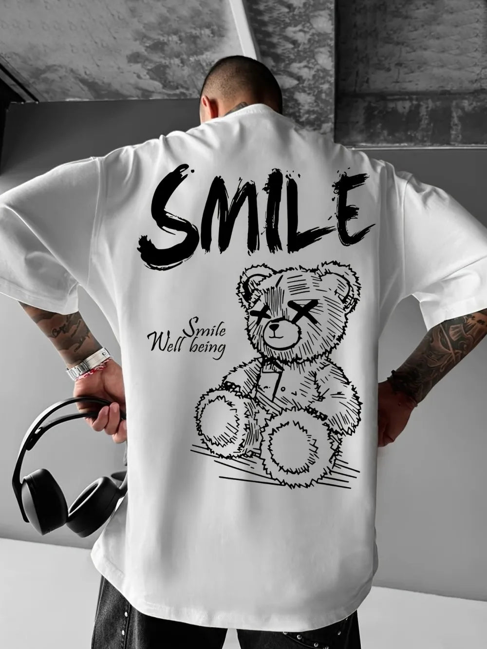 Men T-Shirt "Smile Well Being Teddy Bear"