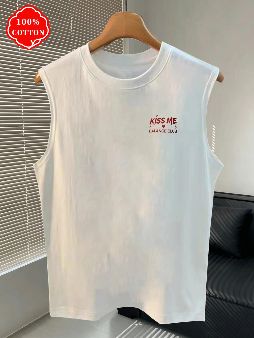 Men Tank Shirt "Just Kiss Me"