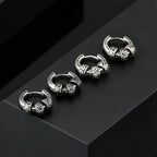 Men Jewerly & Accessories "Vintage Totem Vine Pattern Hoop Earrings for Men, Hypoallergenic Metal Huggies Earrings"