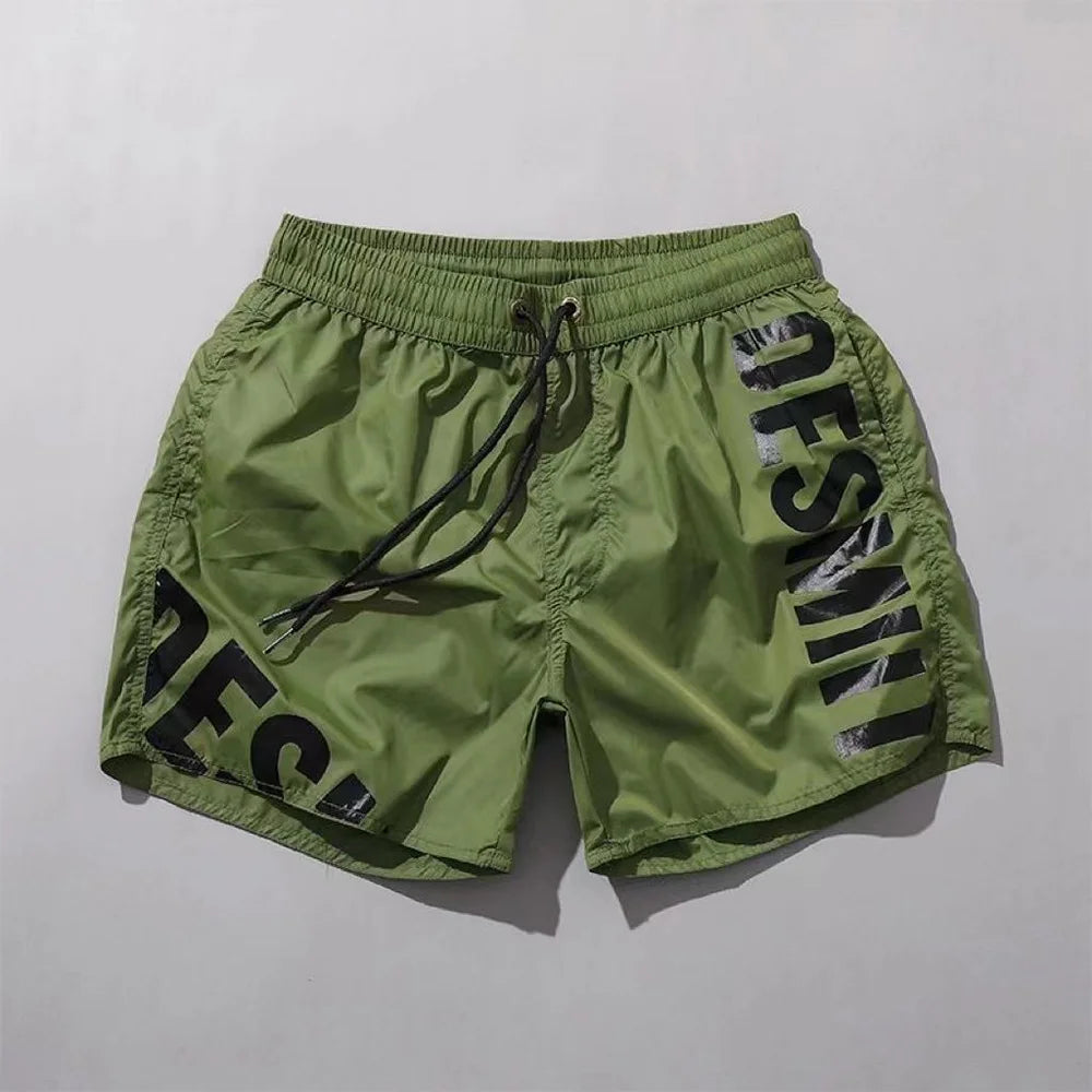 Mens Swim Trunks Gym Training Sport Shorts Summer Beach Wear