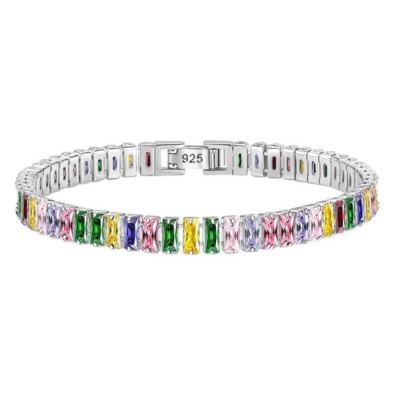 Unisex Jewelry & Accessory "3mm 4mm D Color Moissanite Tennis Bracelet Full Diamond GRA 925 Sterling Silver Wedding Jewelry Bracelets"