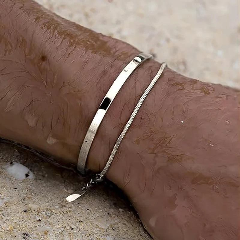 Men Jewelry & Accessory "Stackable Bracelets for Men, 925 Sterling Silver"