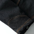 Men Denim Top"American Vintage Denim Jacket Men Stand Collar Cotton"