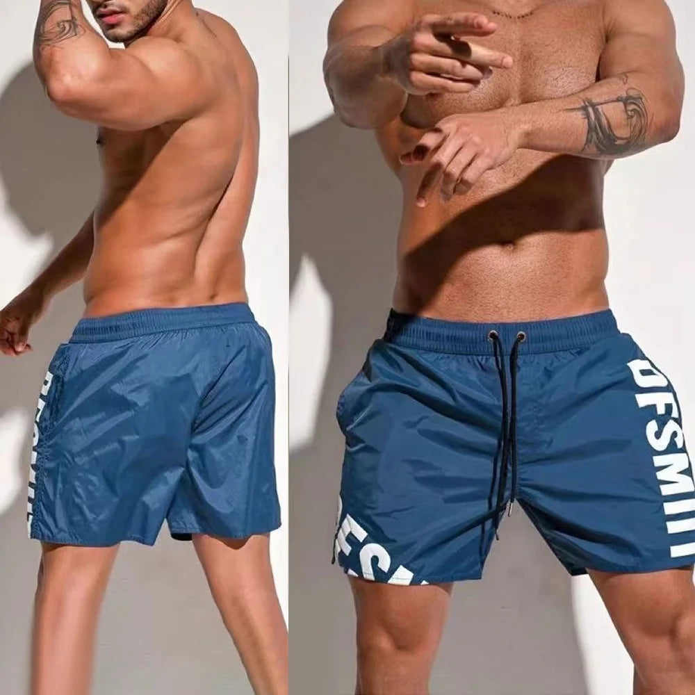 Mens Swim Trunks Gym Training Sport Shorts Summer Beach Wear