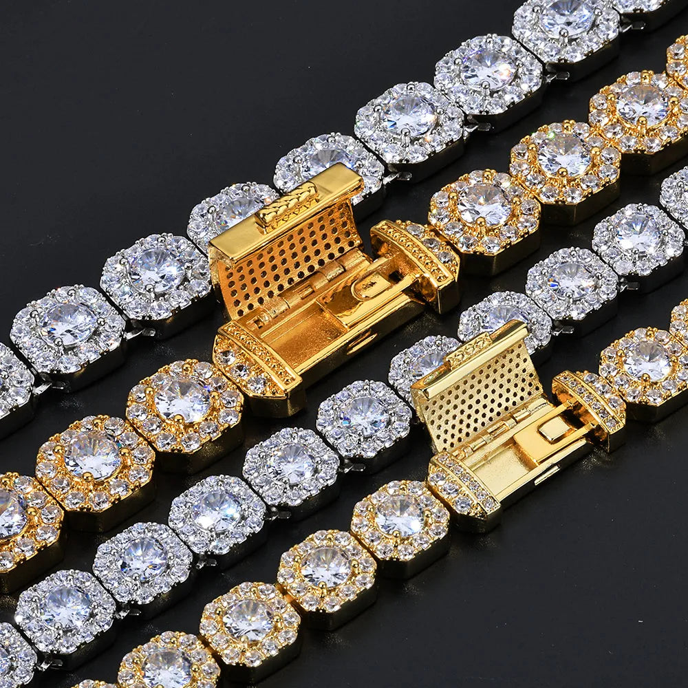 Unisex Jewelry & Accessories "Valentine Day Cluster Tennis Bracelet Hip Hop Jewelry Sparkle 5A CZ Diamond"