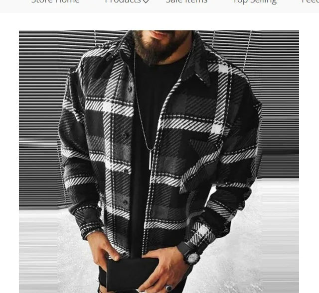 Men Shirt "Flannel Shirt Jacket "