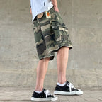 Men Cargo Pants "Retro American Street Loose Straight Leg Camouflage Milittary"