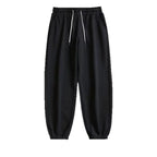 Women Casual Jogger Pants High Waist Elastic Cuff Sweatpants 2025 New American Style Loose Wide Leg Warm Fleece Lined Pants for