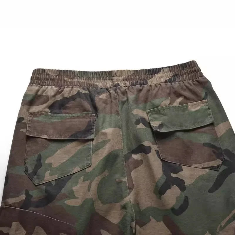 Men Short "Multi Pocket Camouflage Drawstring Jeans"
