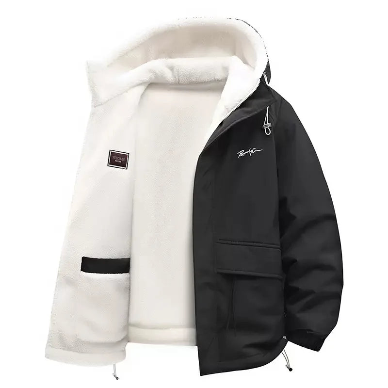 Men Down Coat"Winter Fashion Trend With Thick Fleece "