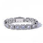 Unisex Jewelry & Accessories "Valentine Day Cluster Tennis Bracelet Hip Hop Jewelry Sparkle 5A CZ Diamond"