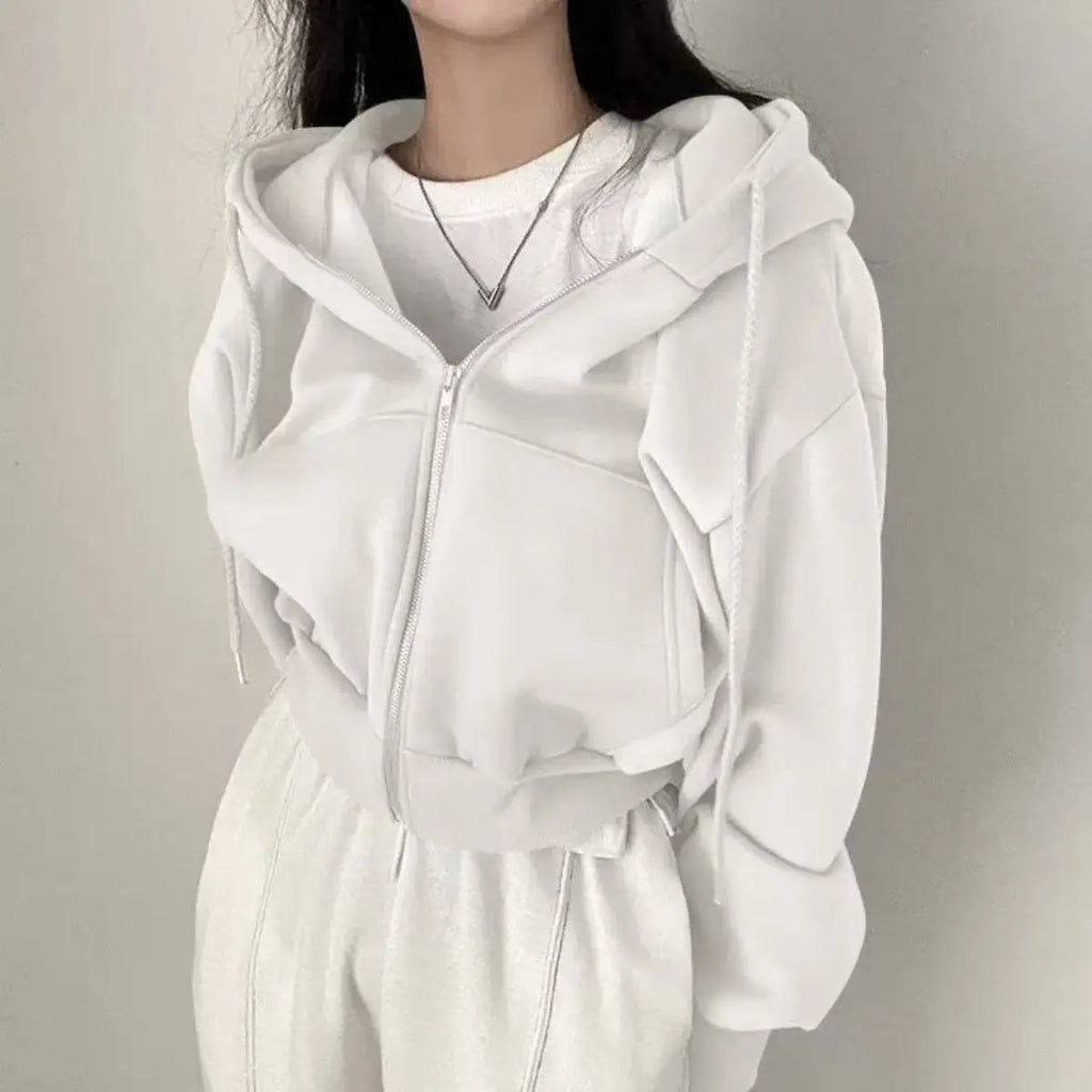 Women Sweaters & Hoodies "Autumn Winter Hooded Hoodies Women Casual Streetwear Zip Up Sweatshirts"