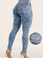 Women Jeans "Printed Leggings Not Denim Fabric, High Elastic Fashion Slim Fit Skinny Casual"