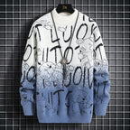 Men Sweater "Harajuku Sweater Men's Y2K Knitted Letter Printing Sweater"