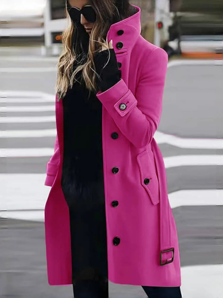 Women Coat & Jacket "Wool Blend Women's Coat Outerwears Winter Warm Female Jackets"