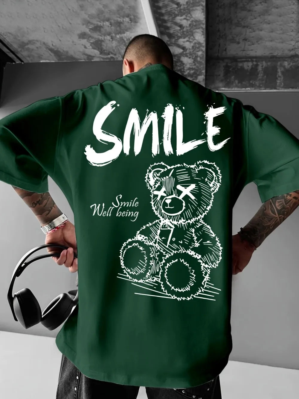 Men T-Shirt "Smile Well Being Teddy Bear"