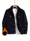Men Denim Top"Men's – Turn-Down Collar Sherpa Lined Workwear Coat, Thick Warm Winter Outerwear"