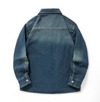 Men Denim Top"Casual Denim Shirt Jacket Classic Button Up Workwear"