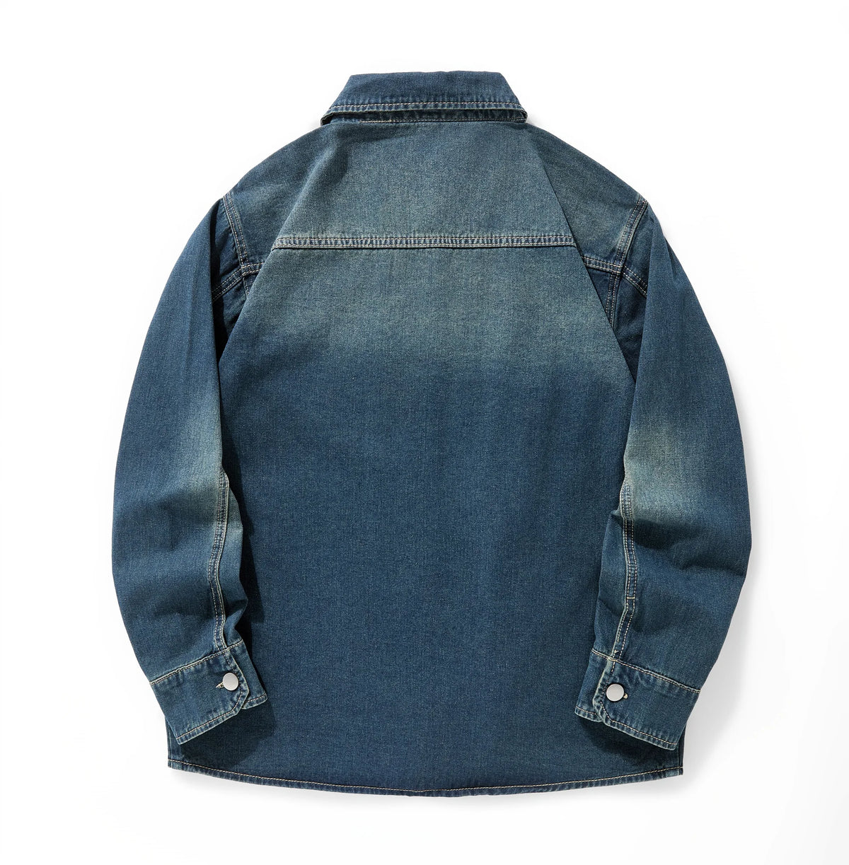 Men Denim Top"Casual Denim Shirt Jacket Classic Button Up Workwear"
