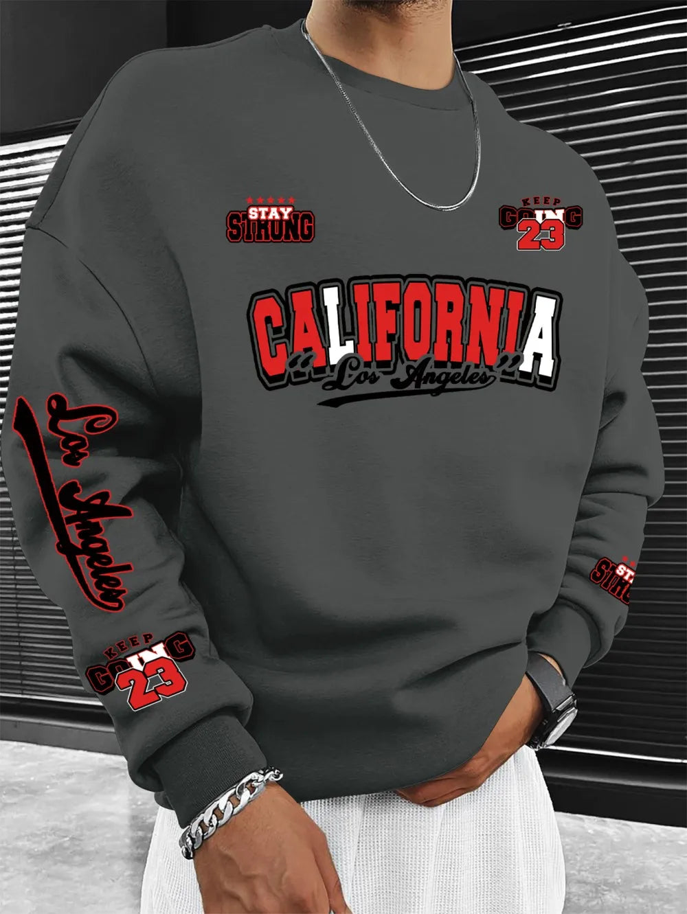 Men Hoodie Sweatshirt "California 23"