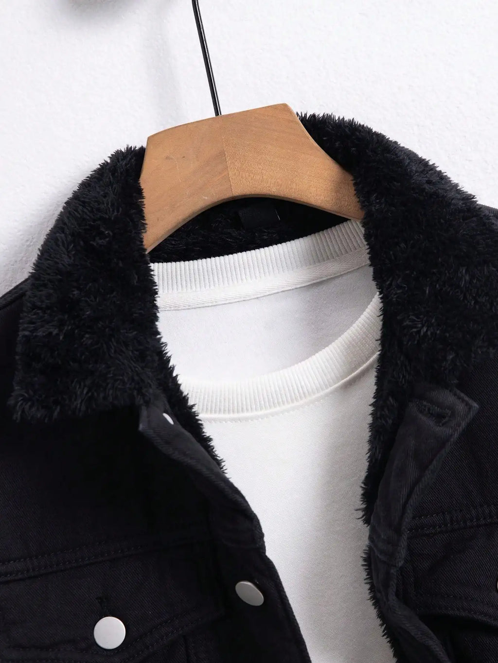 Men Denim Top"Men's – Turn-Down Collar Sherpa Lined Workwear Coat, Thick Warm Winter Outerwear"