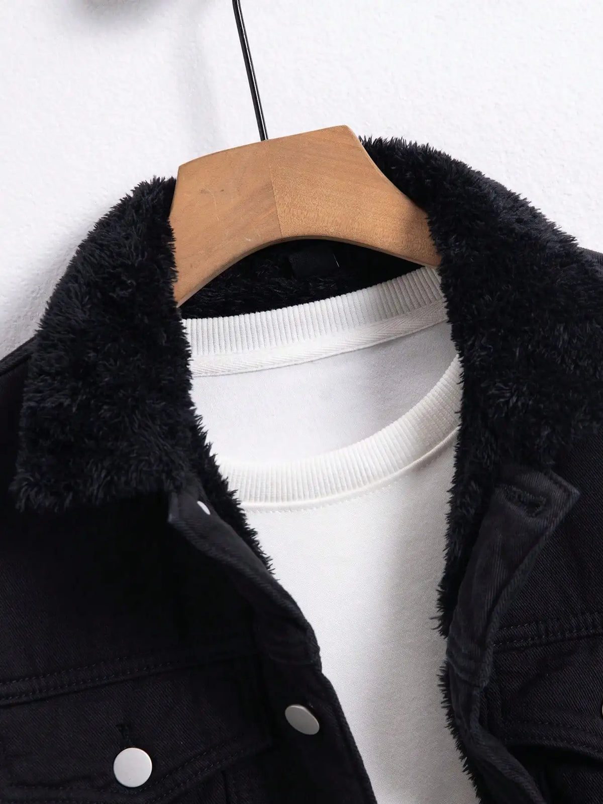 Men Denim Top"Men's – Turn-Down Collar Sherpa Lined Workwear Coat, Thick Warm Winter Outerwear"