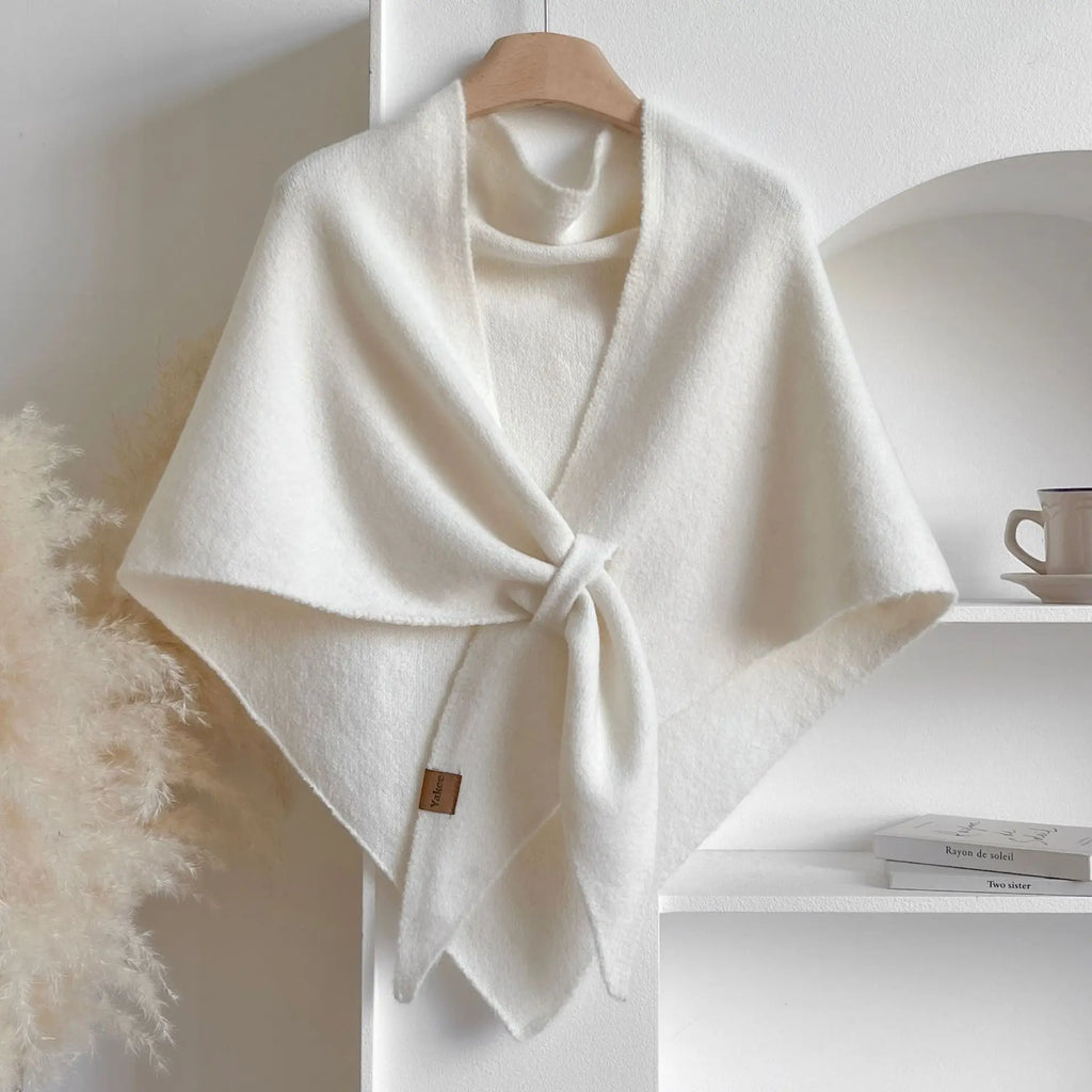 Women Coat & Jacket "Luxury Faux Cashmere Triangle Shawl Cape"