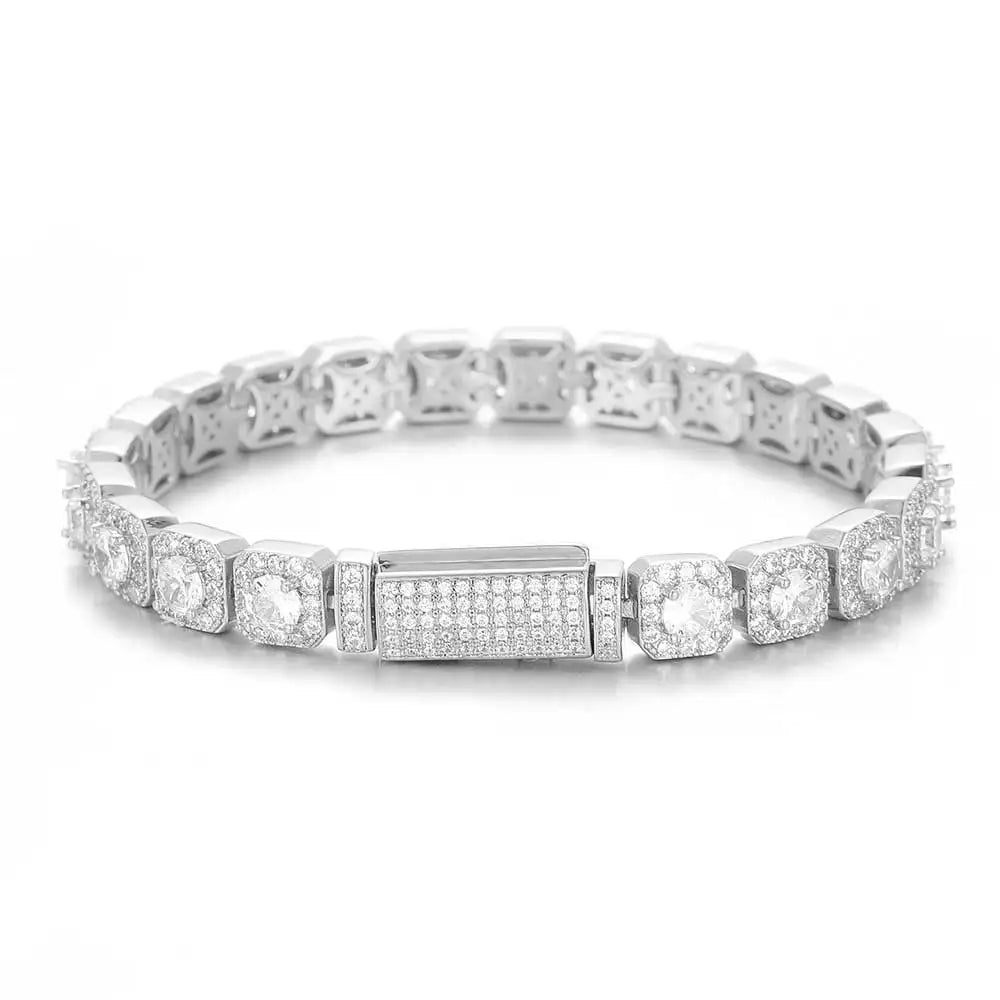 Unisex Jewelry & Accessories "HHIOK Hip Hop Style 5/7mm Iced Tennis Chain 18K Gold Plated 5A Cubic Zirconia Fashion Exquisite Bracelet"