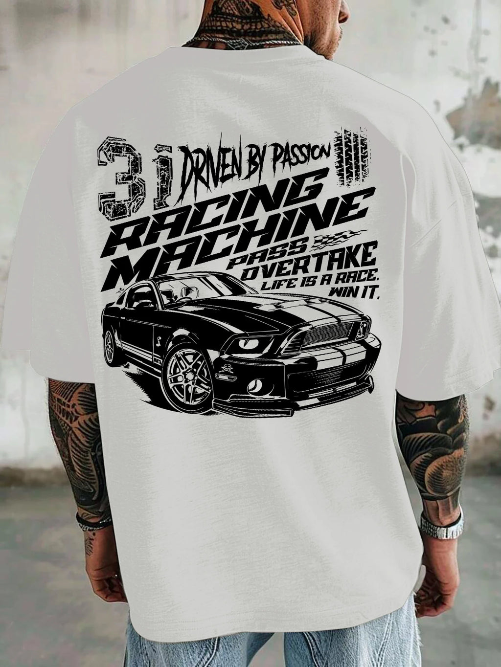 Men T-Shirt "Mustang Racing Car"
