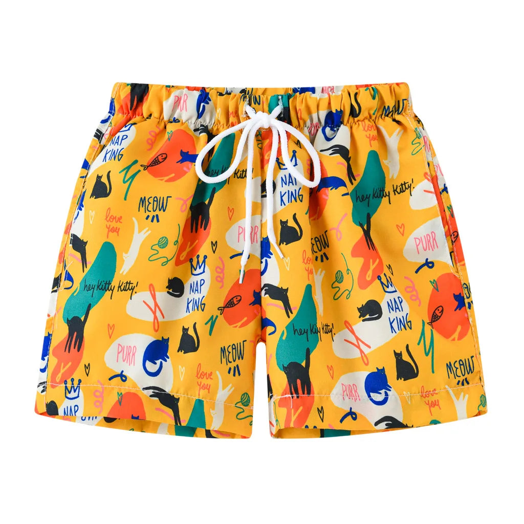 Men's Summer Swimming Trunk Swimwear Flower Printed Swimsuits Swimwear
