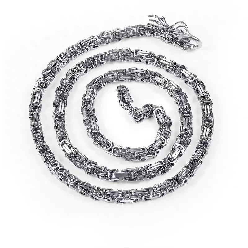 EDC Self Defense Whip Titanium Steel Necklace Fashion Chain Waist Dragon Head Pendants Bracelets Boy Gadgets For Men Cool Gifts