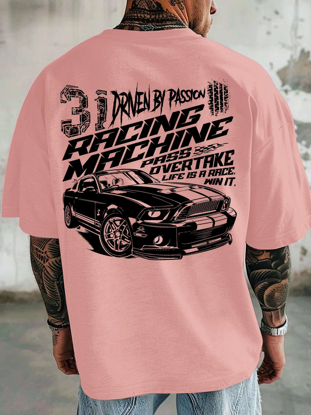 Men T-Shirt "Mustang Racing Car"