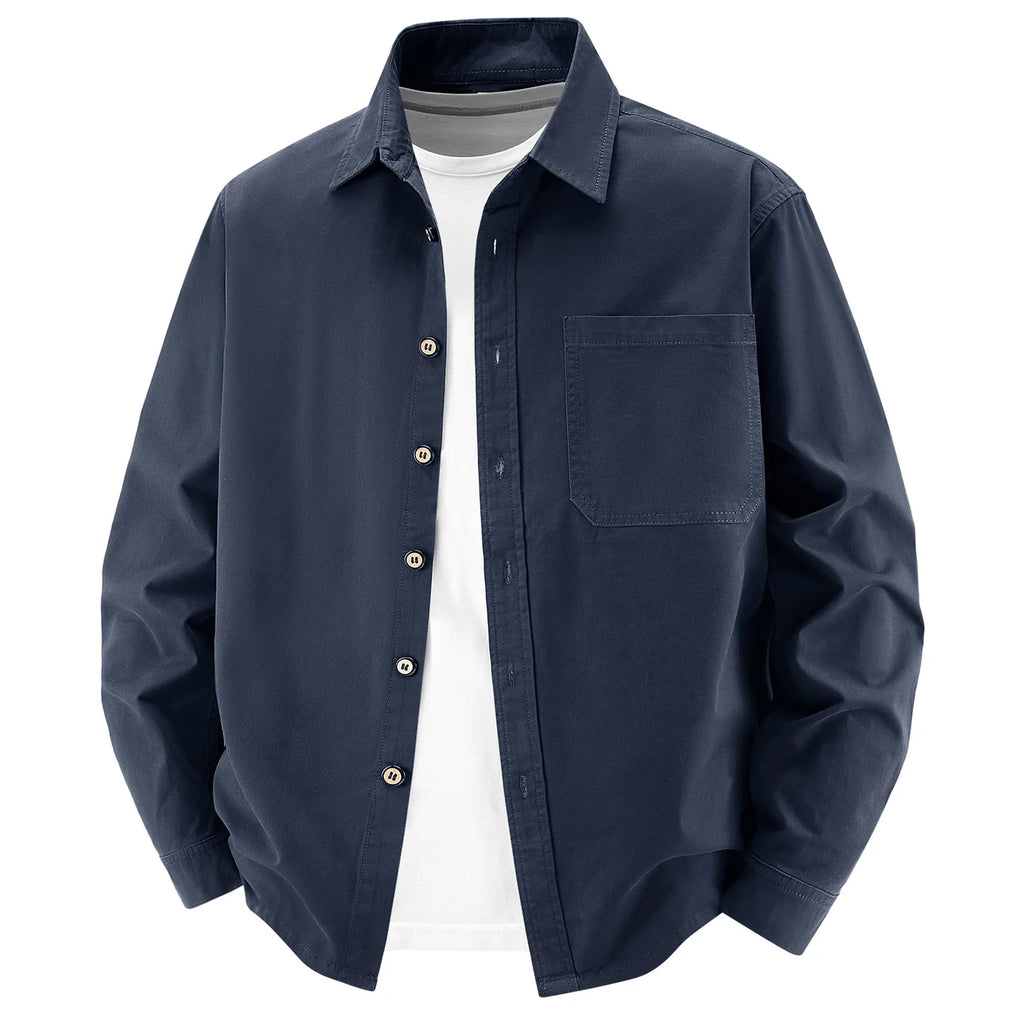 Men Shirt "Solid Color Long-Sleeved"
