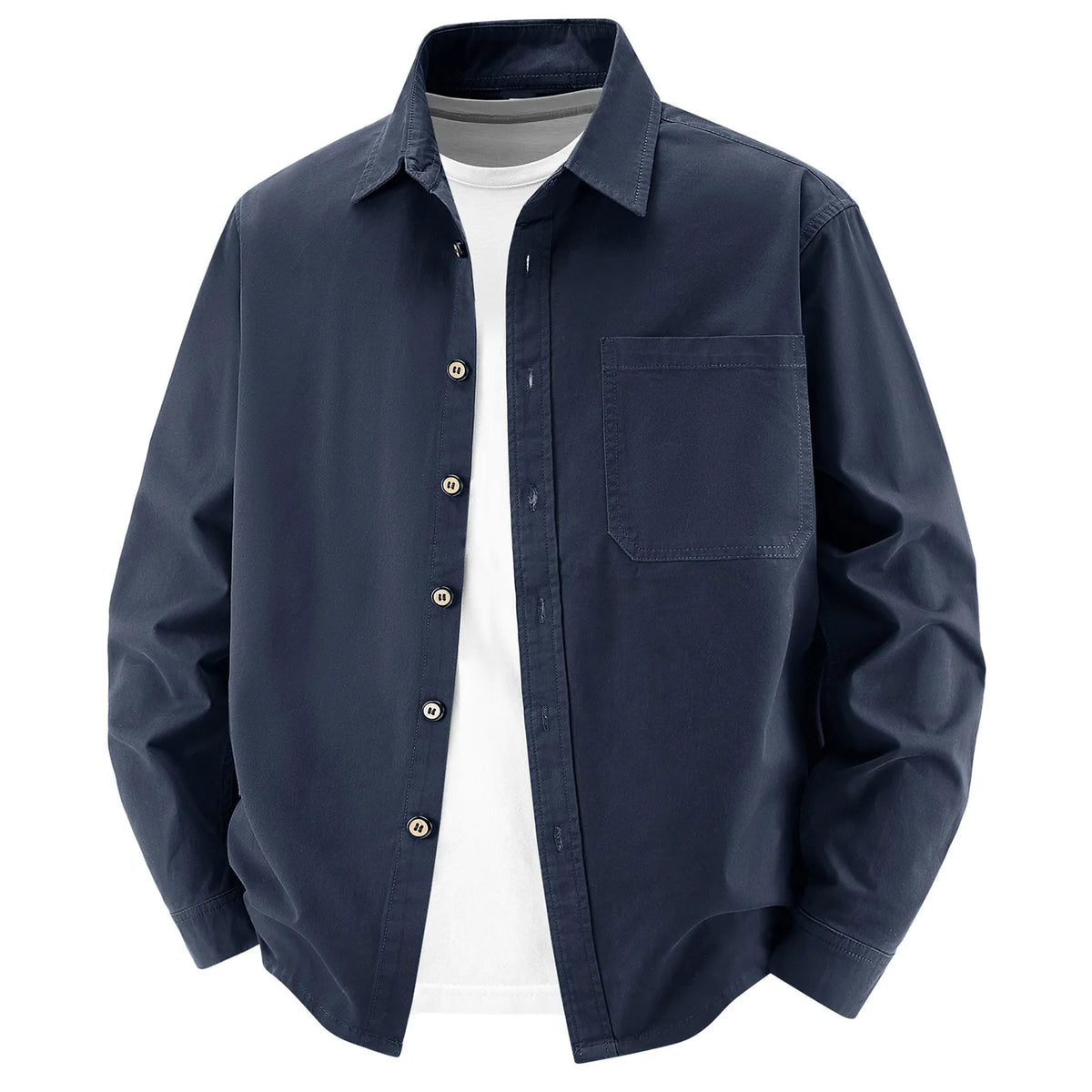 Men Shirt "Solid Color Long-Sleeved"
