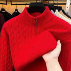 Men Sweater "High end Fashion zipper collar Sweater Men casual new exquisite jacquard"