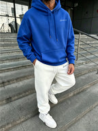 Men Matching Set "Premium Men's 2 Piece Hoodie Tracksuit, Exquisite Cursive Handwritten Signature"