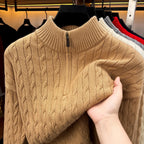 Men Sweater "High end Fashion zipper collar Sweater Men casual new exquisite jacquard"