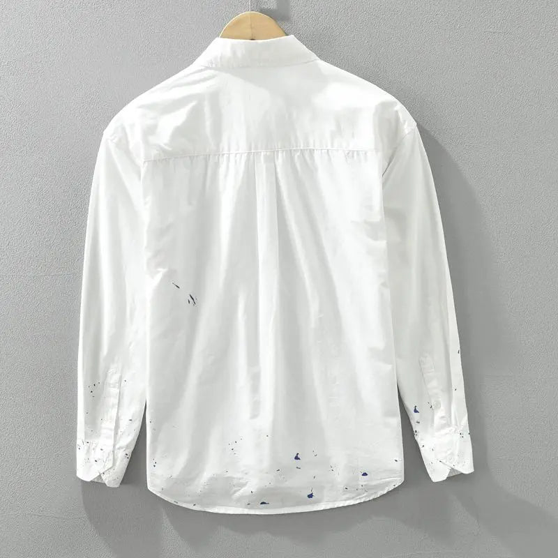 Men Shirt "Elegant Ink Splash"