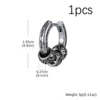 Men Jewerly & Accessories "Vintage Totem Vine Pattern Hoop Earrings for Men, Hypoallergenic Metal Huggies Earrings"