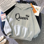 Women Sweaters & Hoodies"Outdoors Sports Jogging Clothing Autumn Winter Fashion Streetwear Queen Printing Women's Hoodies Casual Sweatshirt Pullover Tops"
