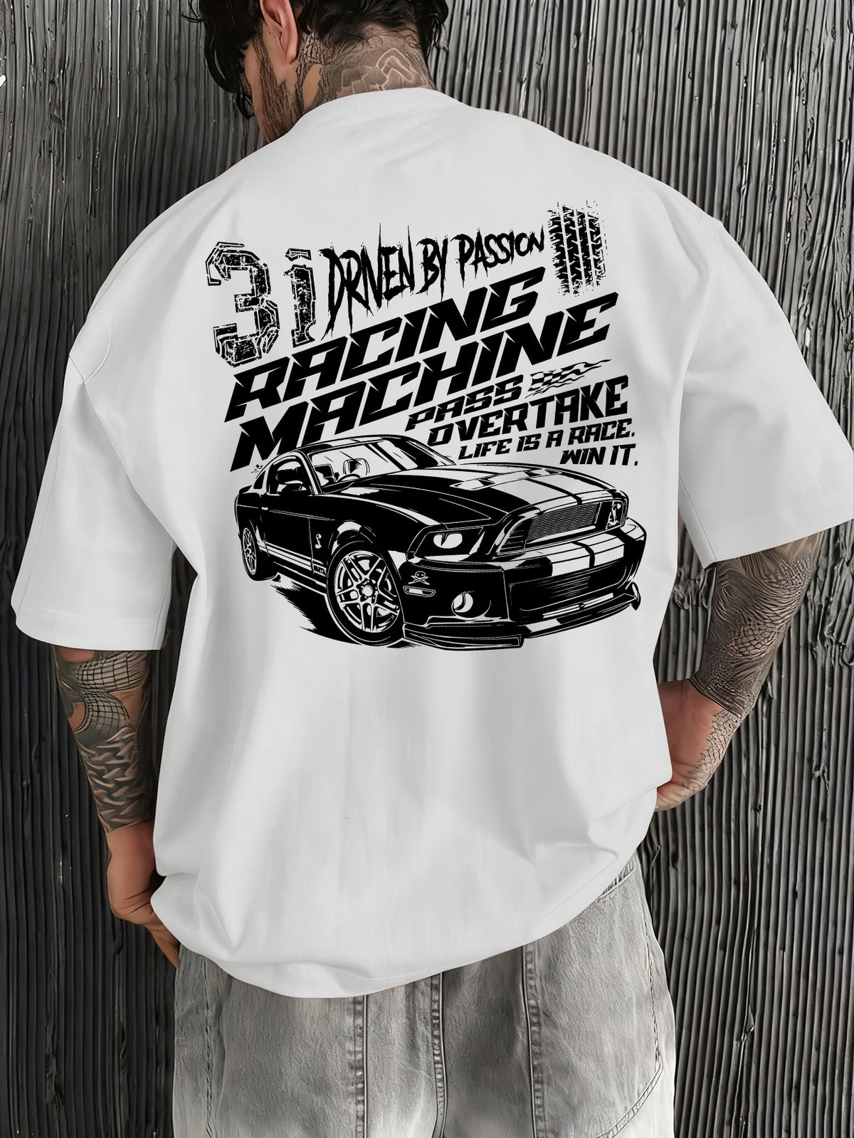 Men T-Shirt "Mustang Racing Car"