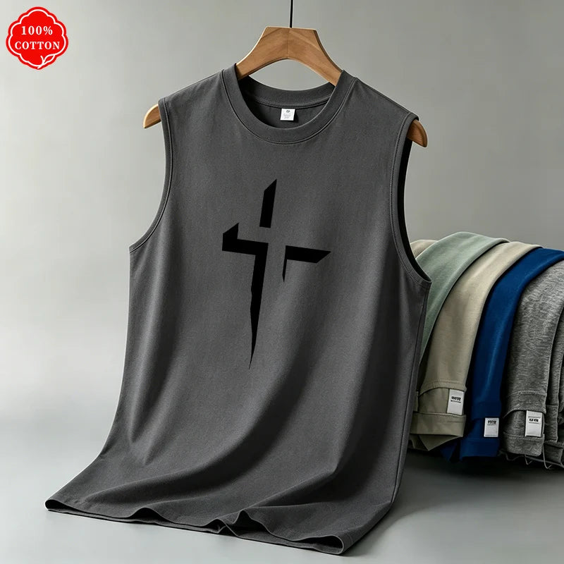 Men Tank Shirt "with Cross"