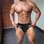 Men's Underpants Low-waist Transparent Mesh Spliced Triangle Pant / 3pcs