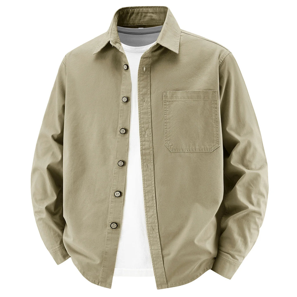 Men Shirt "Solid Color Long-Sleeved"