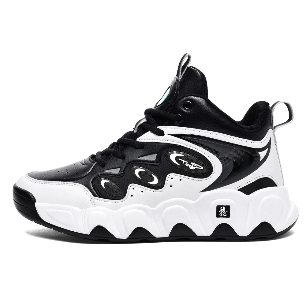 Men Sneakers "Basketball Shoes Leather Sneakers Ankle Sports Shoes Anti-skid"