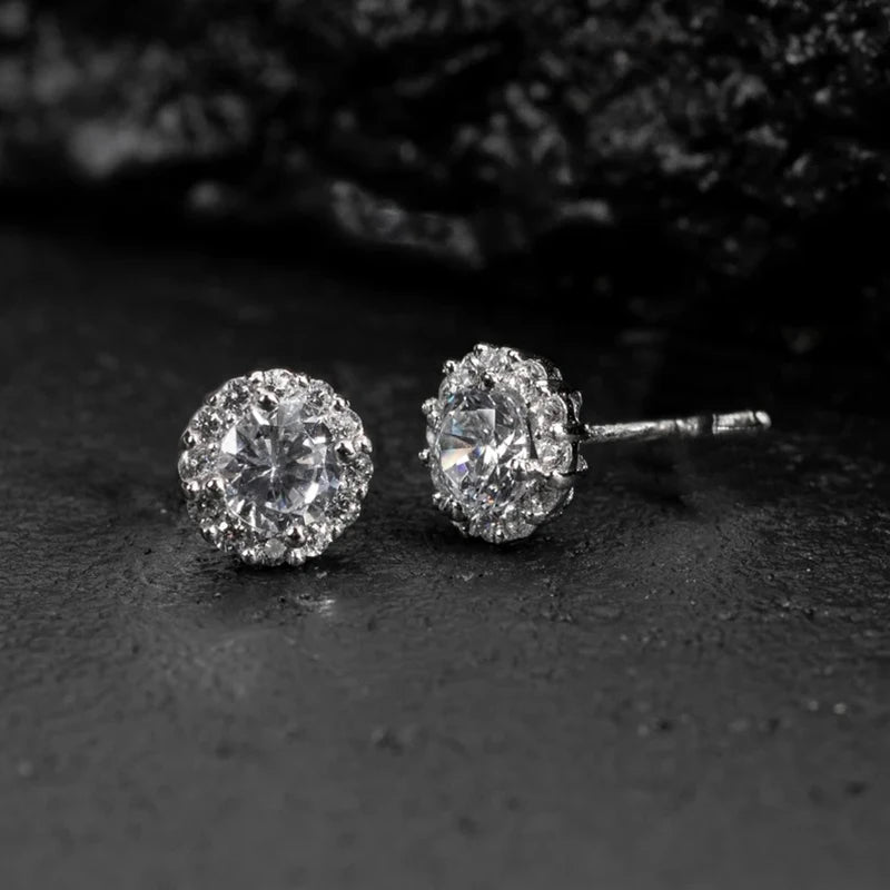 Unisex Jewelry & Accessory "Huitan AA Cubic Zircon Stud Earrings for Women/Men Exquisite Couple Earrings"