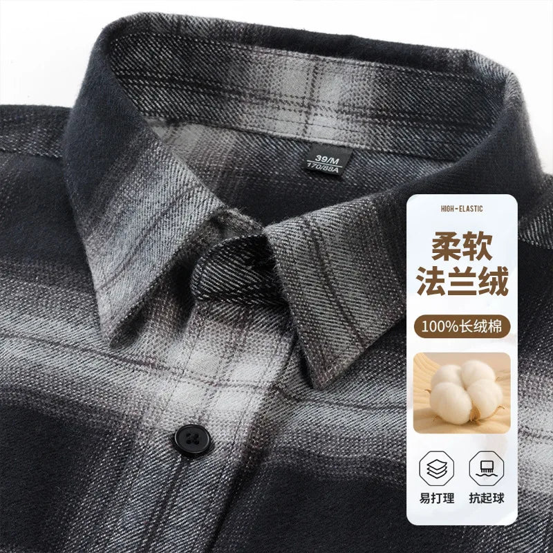 Men Shirt "Cotton Flannel Polished Plaid"