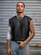 Men's Leather Tank Tops Superior Quality